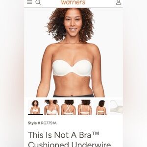 Brand New Warners This Is Not A Bra™ Cushioned Underwire Convertible - 36B